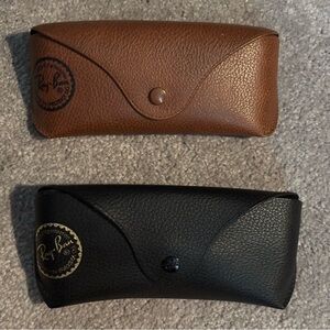 Ray Ban Sunglasses case (set of two) brown and black cases only